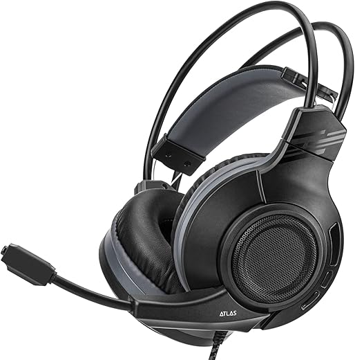 Nitho ATLAS STEREO GAMING HEADSET 7.1 SURROUND SOUND, Compatible with PC/PS4/Xbox One/Switch (USB Adapter Included)