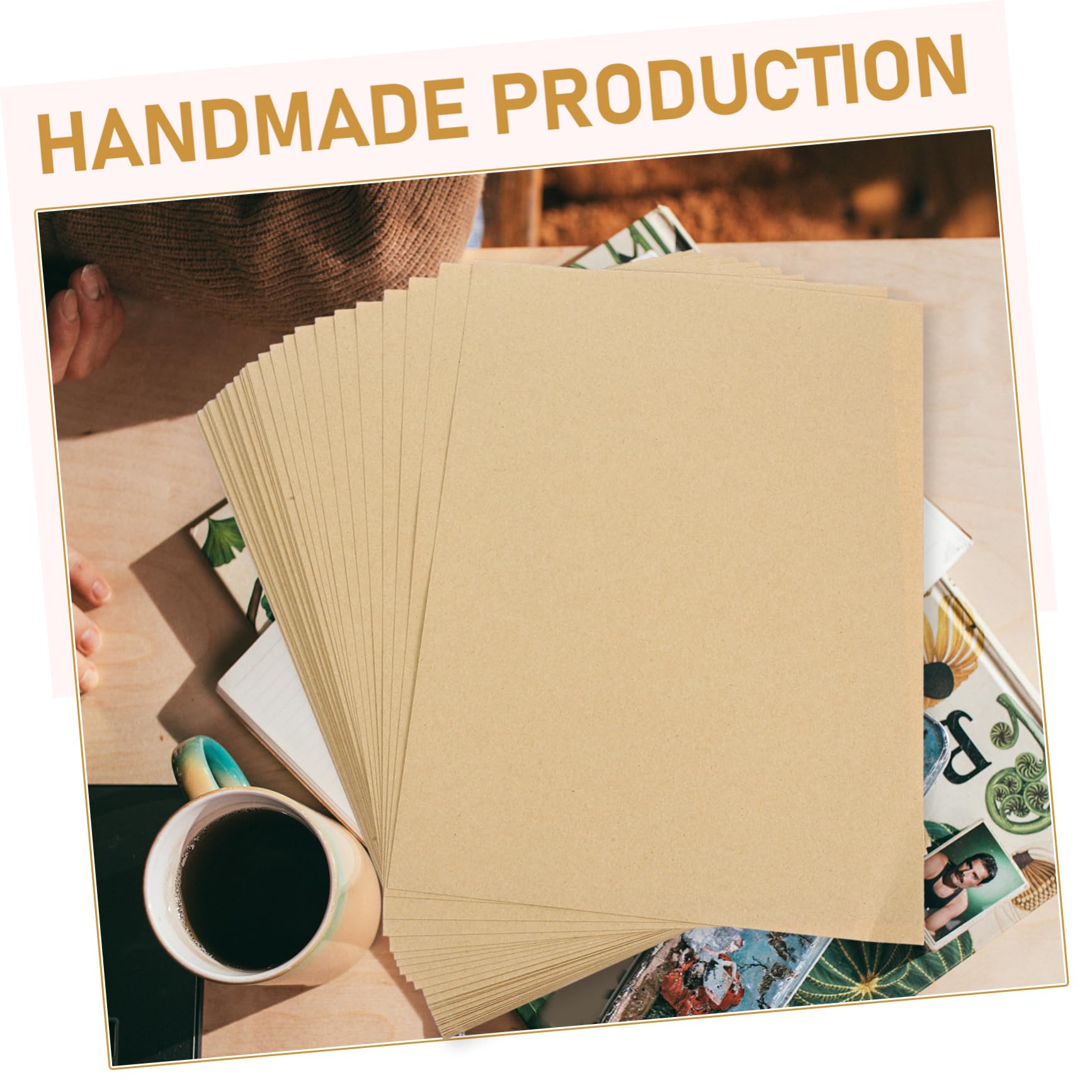 HOODANCOS Cartoncino di Carta Kraft in Fogli di Cartoncino per Rilegatura e Imballaggio Fogli di Carta Kraft in Formato per Scrapbooking e Progetti Fai da Te