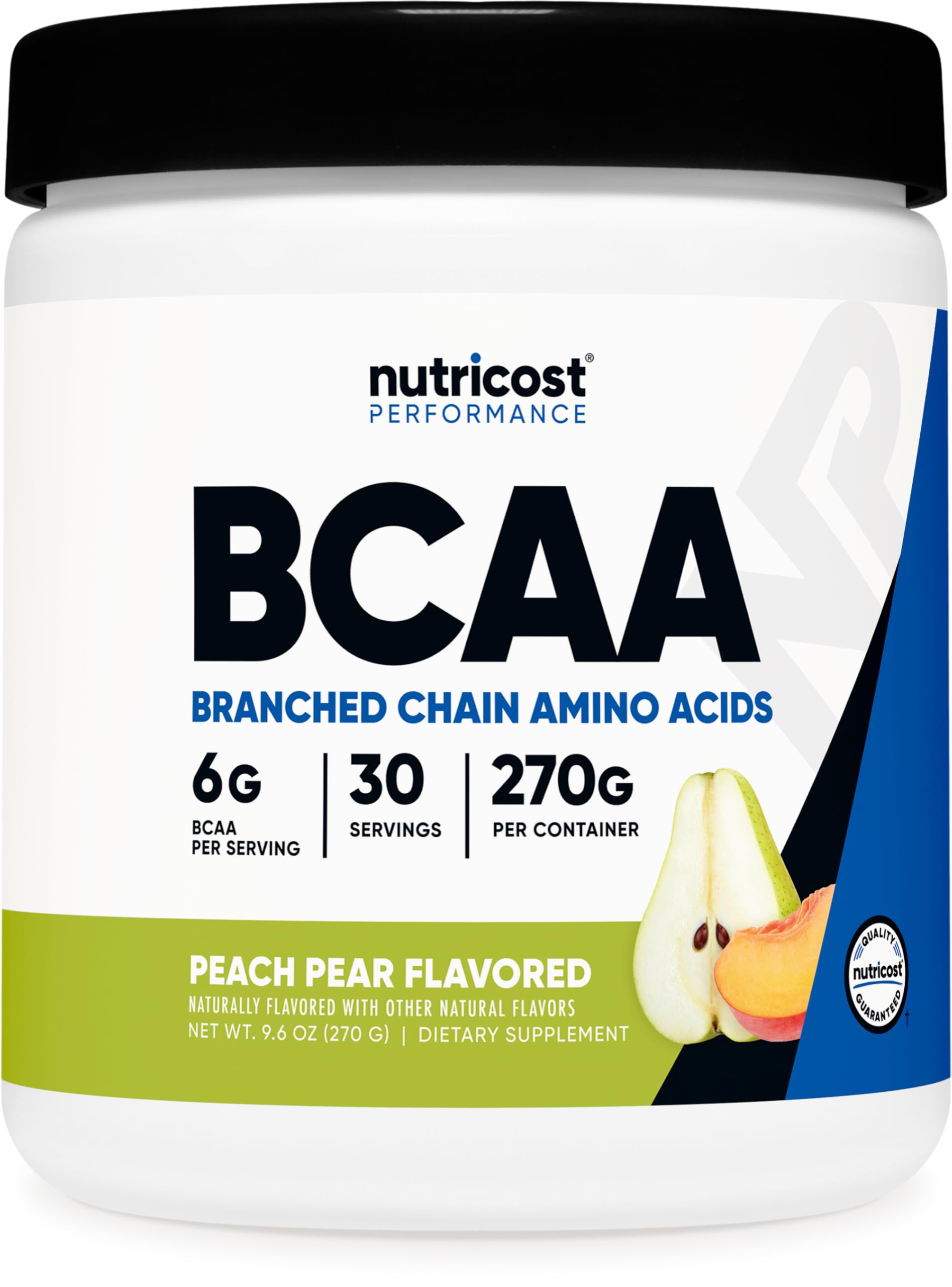 Nutricost BCAA Powder 2:1:1 (Peach Pear, 30 Servings) - Branched Chain Amino Acids