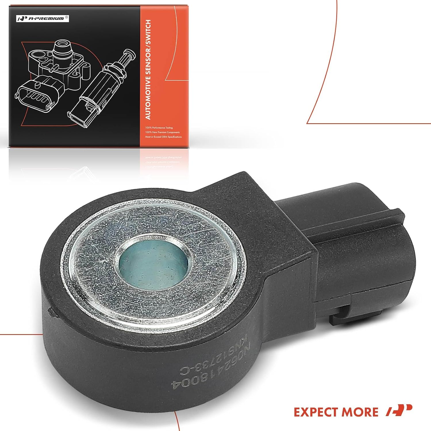 A-Premium Ignition Knock Detonation Sensor Compatible with Suzuki SX4 2010-2013 2.0L, Kizashi 2010-2013 2.4L, Replace# 1864057L00, SU14146