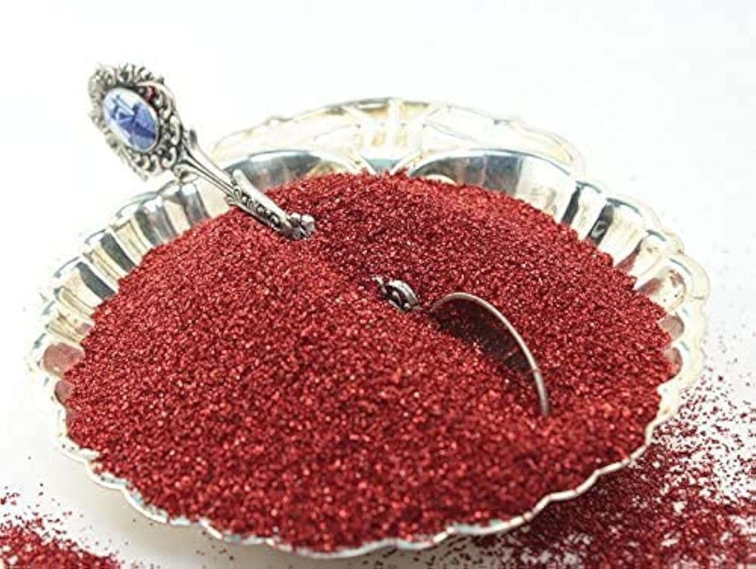Meyer Imports Imported Sparkly German Glass Glitter Most Popular Grain Size Multicoloured 1 Oz (Dark Red)