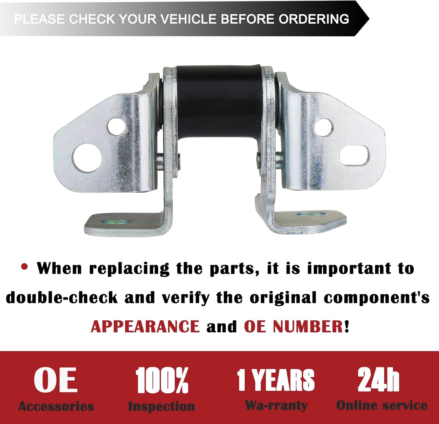 Lower Door Hinge Front or Rear Driver Side | Compatible with 2013-2023 DODGE CHARGER DURANGO,CHRYSLER 300, JEEP GRAND CHEROKEE | Replaces 55113665AI Car Door Pivot