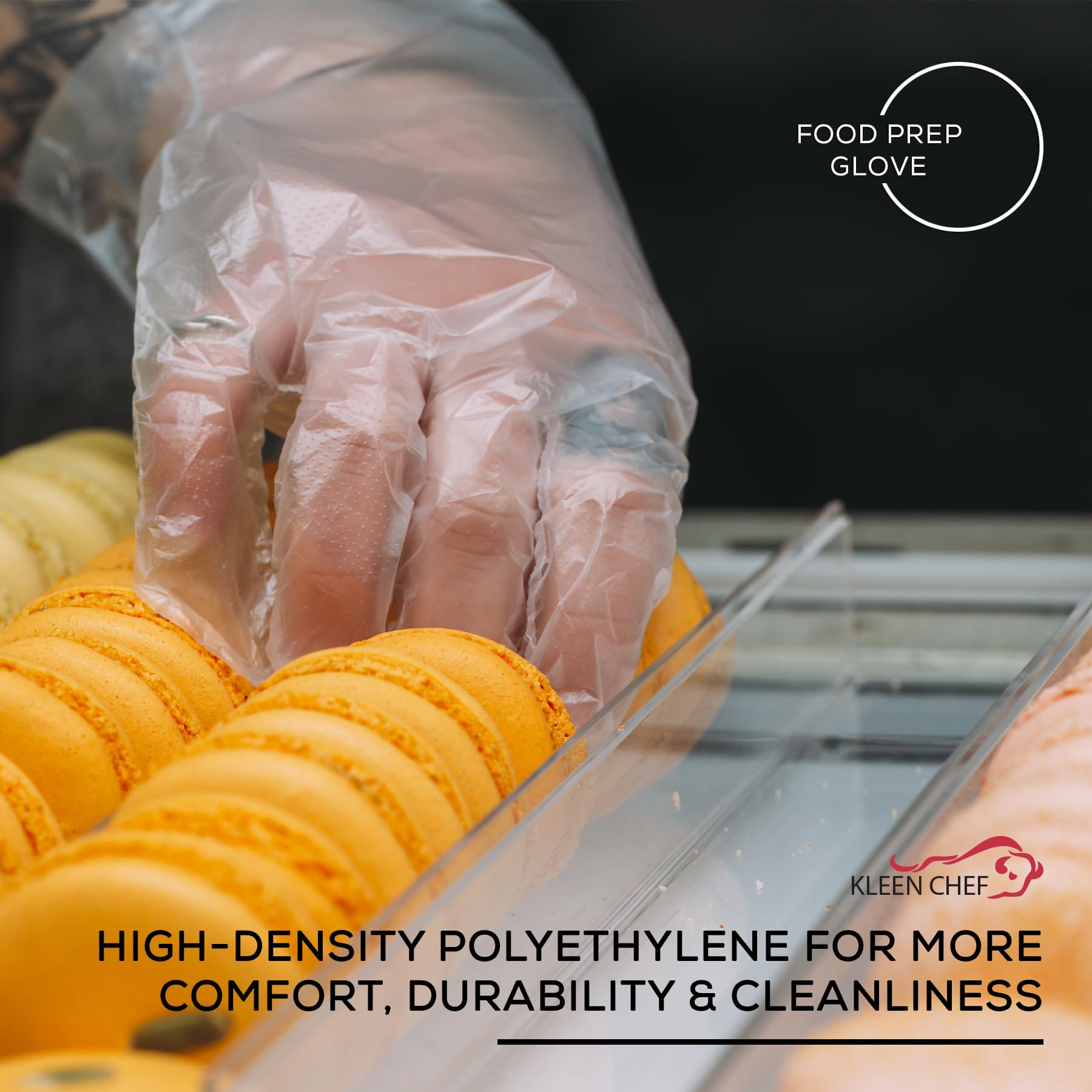 KLEEN CHEF 2100 piezas de guantes desechables de plástico pequeños | guantes transparentes desechables para la preparación de alimentos, cocina, limpieza, procesamiento de alimentos