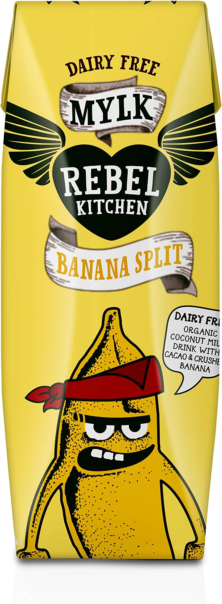 Rebel Kitchen Dairy Free Organic Banana Mylk 250 ml (Pack of 12)