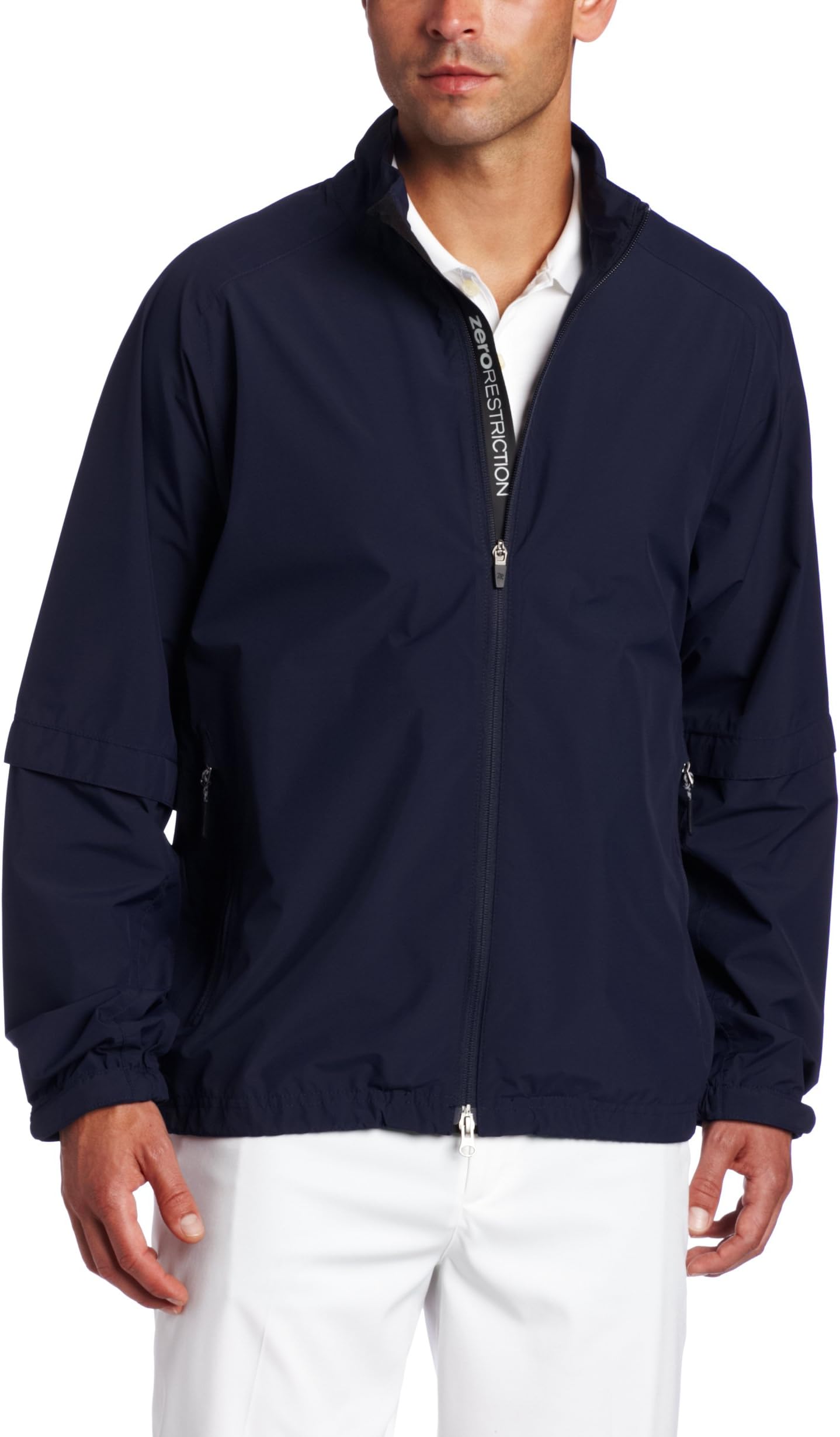 Zero Restriction Men's Packable Jacket Long Sleeve Rain Jacket