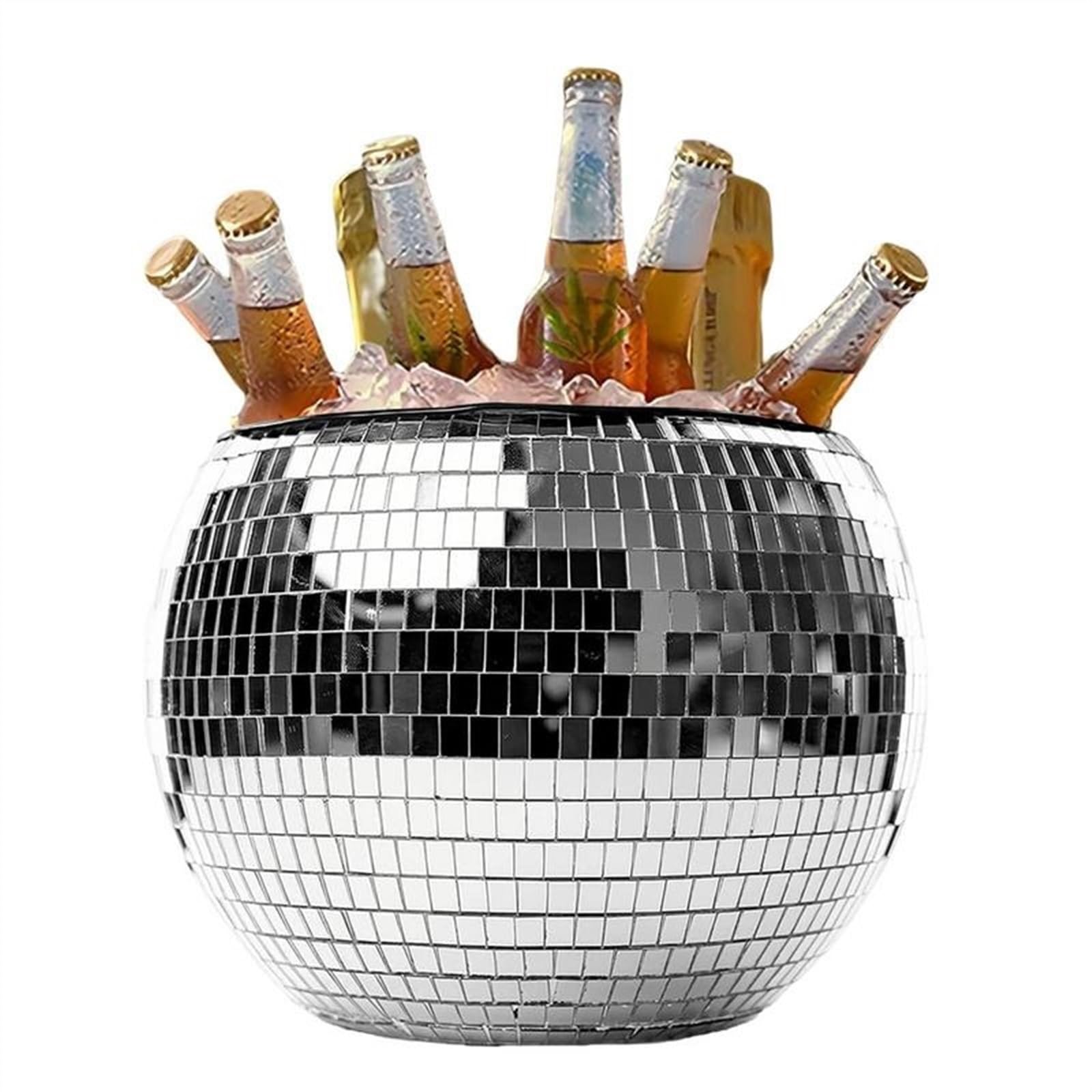 Cubo de Hielo Cubo de champán refractivo Gran Capacidad, Cubo Hielo esférico for cóctel, Cerveza, Vino, Botella, Restaurante, Bar, Suministros for Fiestas Cubo de Hielo frío para Barra