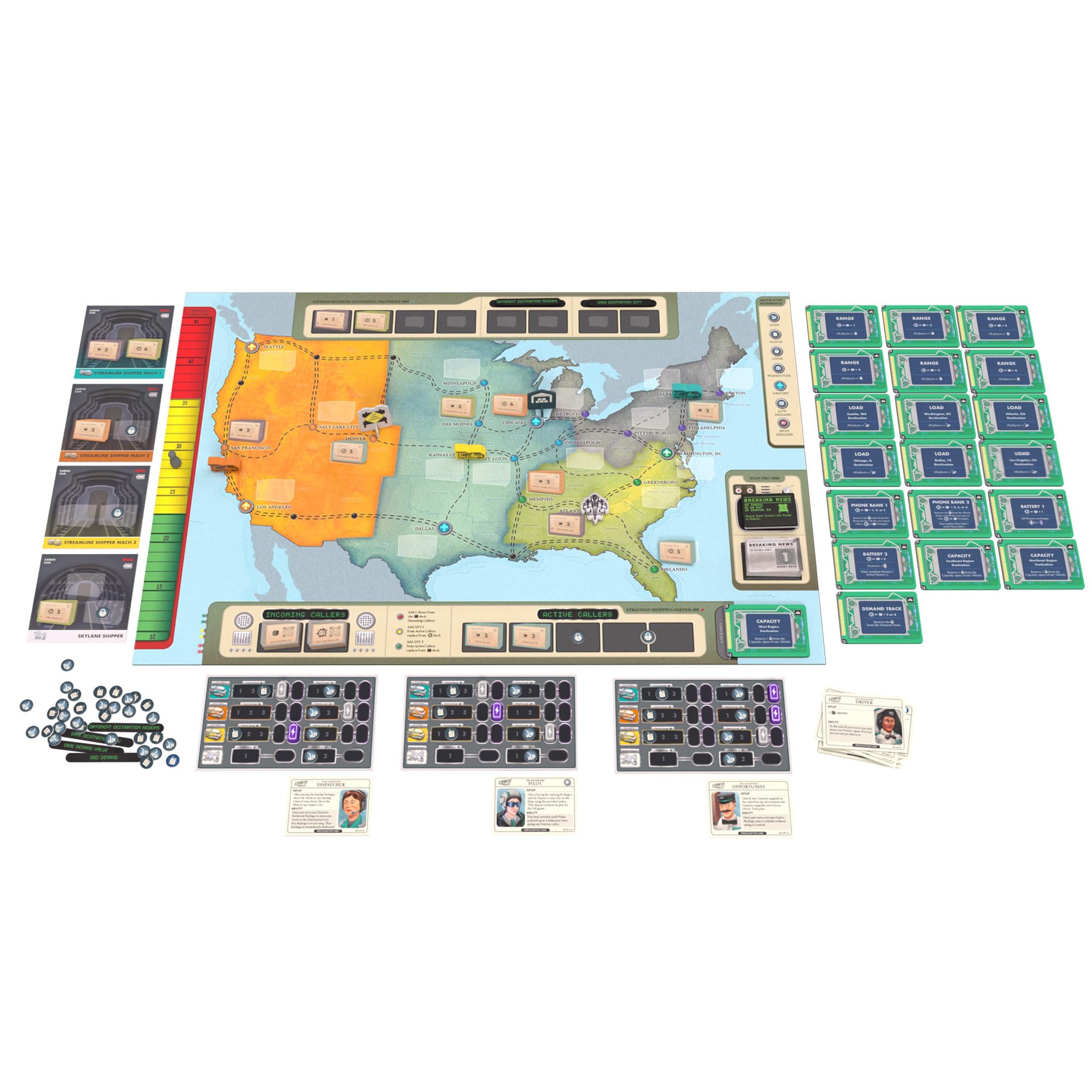 Express Route | Gra Planszowa dla Rodziny i Dorosłych | Kooperacyjna | Wiek 10+ | 1-4 Graczy | Czas Gry 60 Minut | The Op Games | Usaopoly