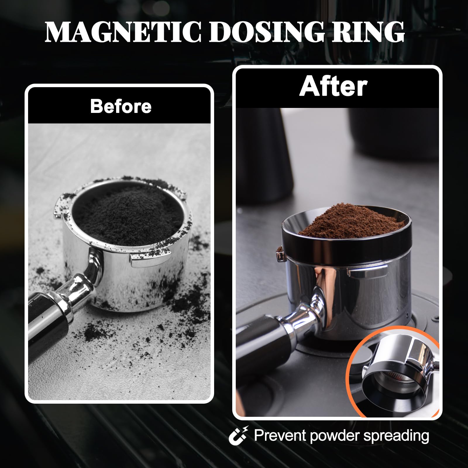 Kit de accesorios de café espresso de 51 mm, juego de prensador de café con prensador de espresso, herramienta WDT, tapete de manipulación de espresso, embudo dosificador de espresso