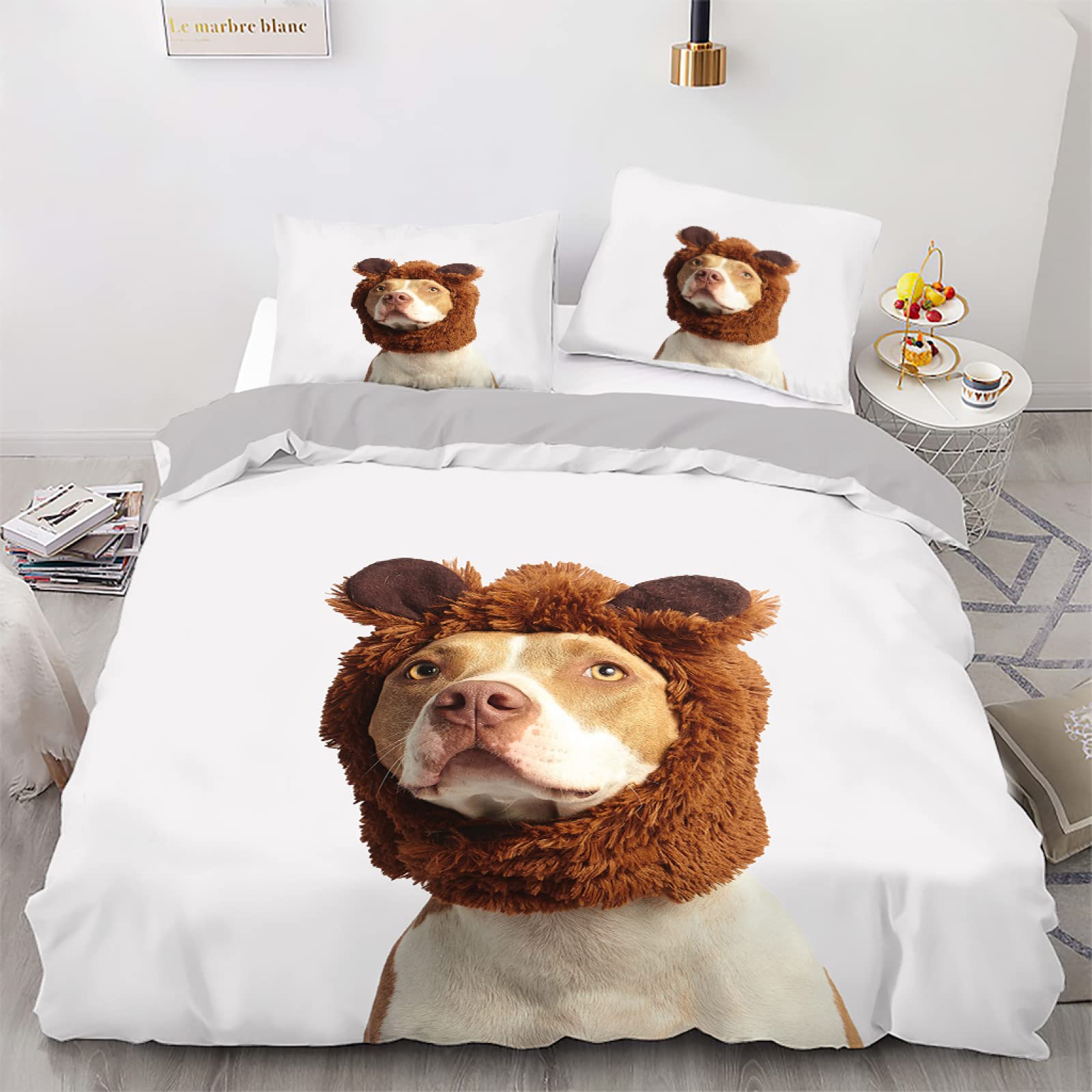 Housse de couette 200x200 cm blanche pour une chambre style verbaudet épurée