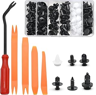 Auto Befestigung Clips Sets,100 Stücke Schwarz Universal Befestigung Clips Stoßstangen Zierleisten Befestigung clips Plast...