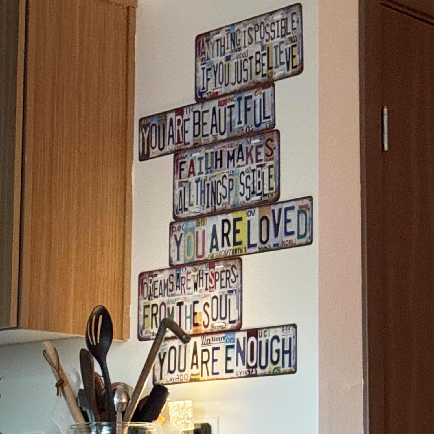 Vintage License plate It's Okay Wall Decor Metal Sign Tin Signs for Bar Home Bedroom Garage 5 PCS - Image 4