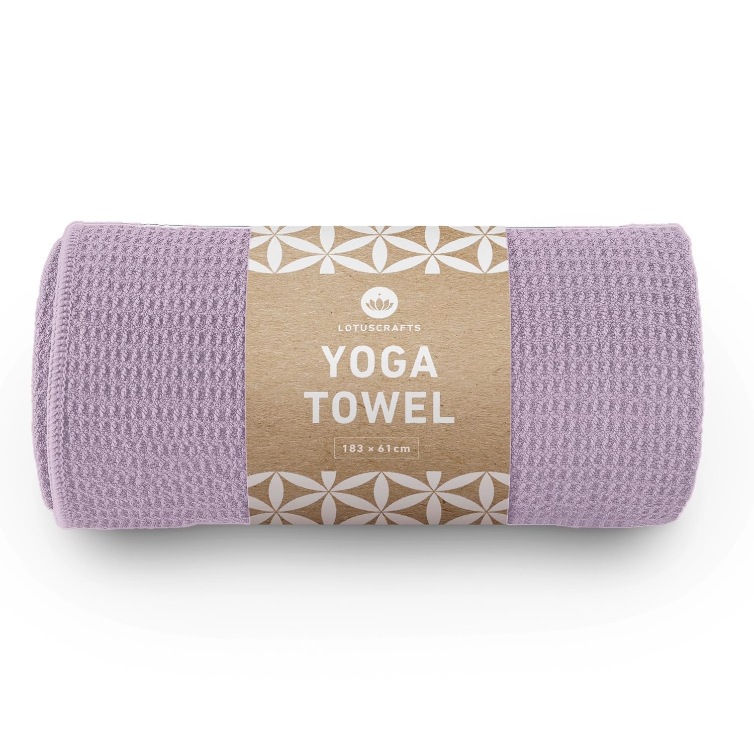 Serviette Yoga Wet Grip Lotuscrafts – Antidérapante Haute Adhérence, Séchage Rapide – Idéale Hot Yoga 183x61 Cm