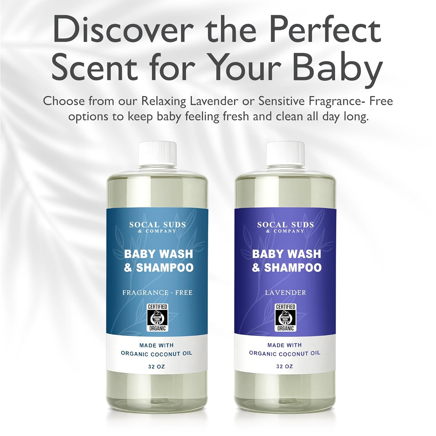 SoCal Suds & Company 2-in-1 Organic Foaming Baby Shampoo & Body Wash - Castile Soap - Gentle Body Soap and Shampoo for Sensitive Skin - Newborn & Kids Bath - Refill - Lavender, 32oz (Pack of 1)