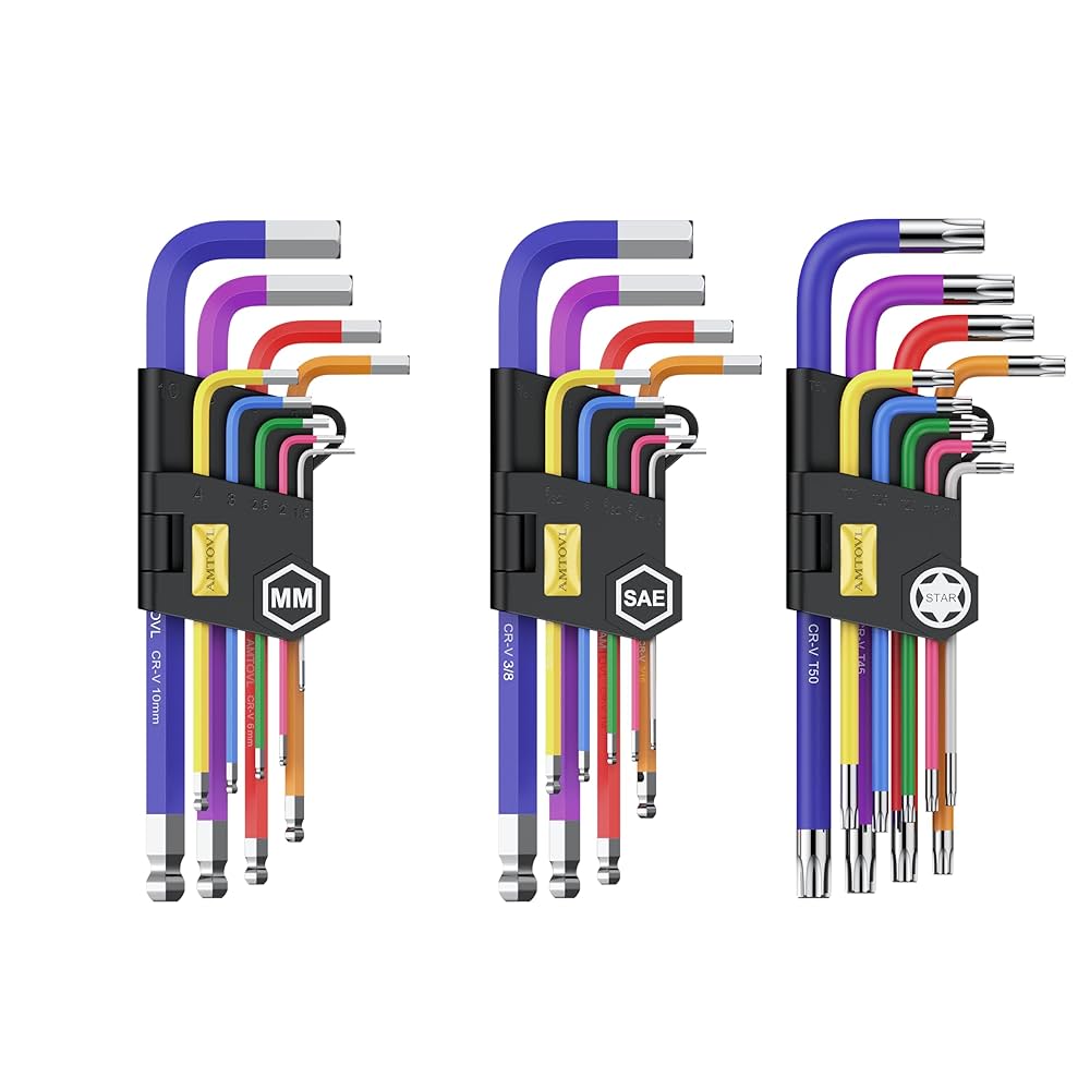 Amazon | AMTOVL アレンキーセット 27個 メトリック & SAE