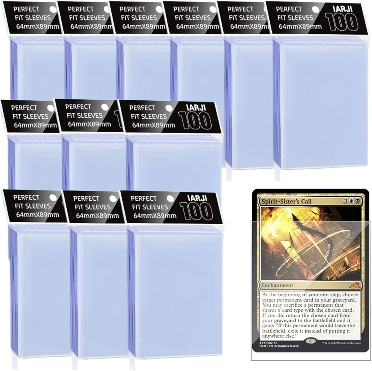 1200ct Perfect Fit Sleeves, Perfect Fit Card Sleeves, Inner Sleeves MTG, Exact Fits Sleeve for Double-Sleeving, High Clarity Trading Card Sleeve for PKM, TCG, Gaming Cards