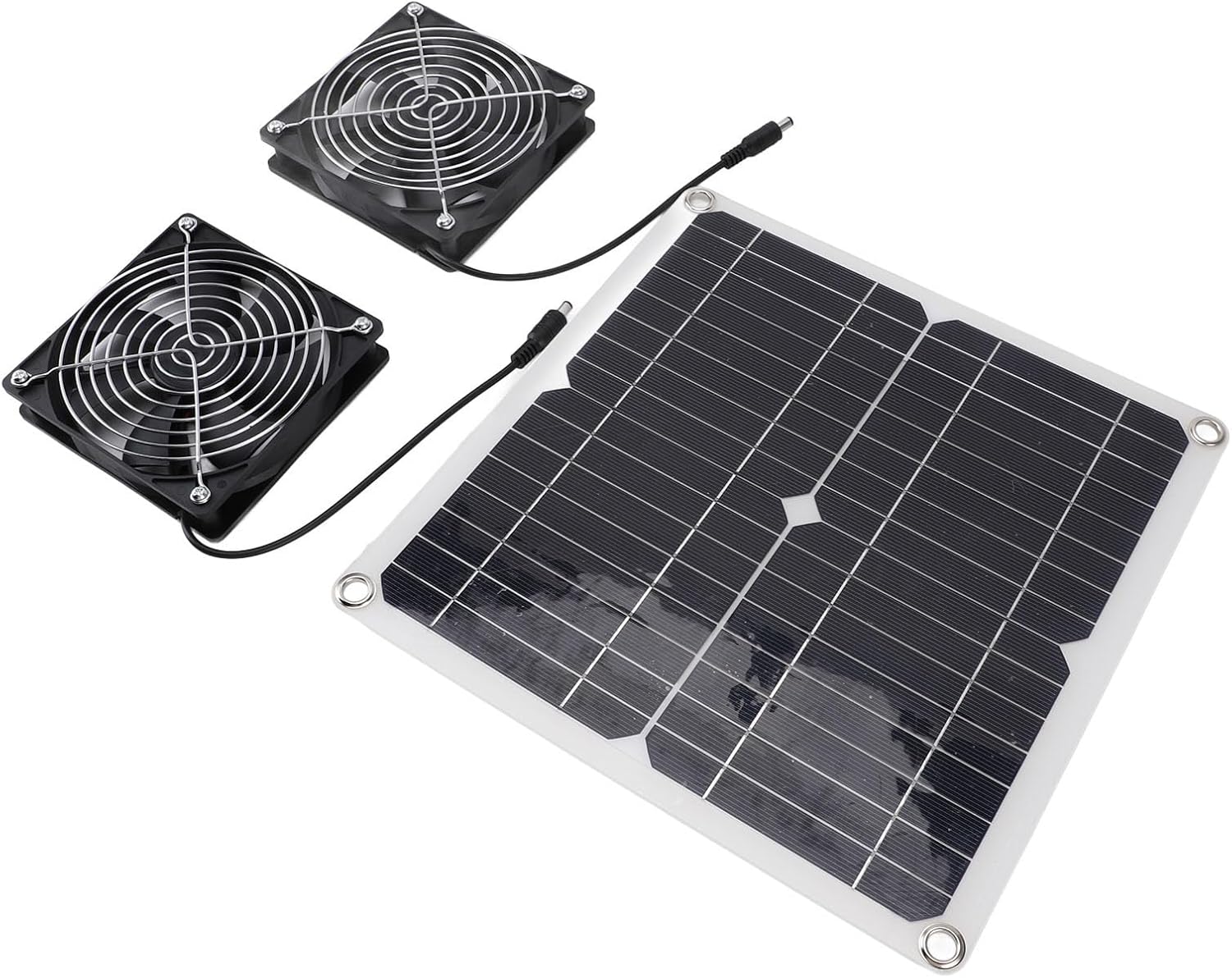 Qiilu HighSpeed Solar Panel Ventilation Fan Kit 14W Silent Versatile Reliable Motor Solar Powered Exhaust Fan for Home Kitchen Bathroom High Efficiency Vent