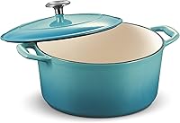 Vista 13 de Tramontina Bestow Olla Holandesa de Hierro Fundido Esmaltado con Tapa, Redonda 5.5 Cuartos, Negro Mate con Perilla Dorada