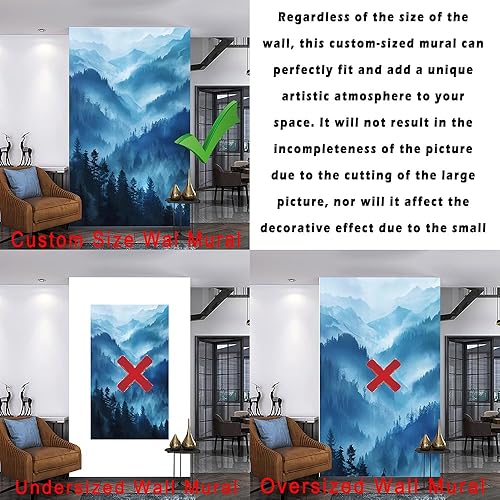 Vista 118 de Murales de pared de tamaño personalizado, paisaje nocturno de la ciudad de Dubai, murales de pared autoadhesivos extraíbles para despegar y pegar