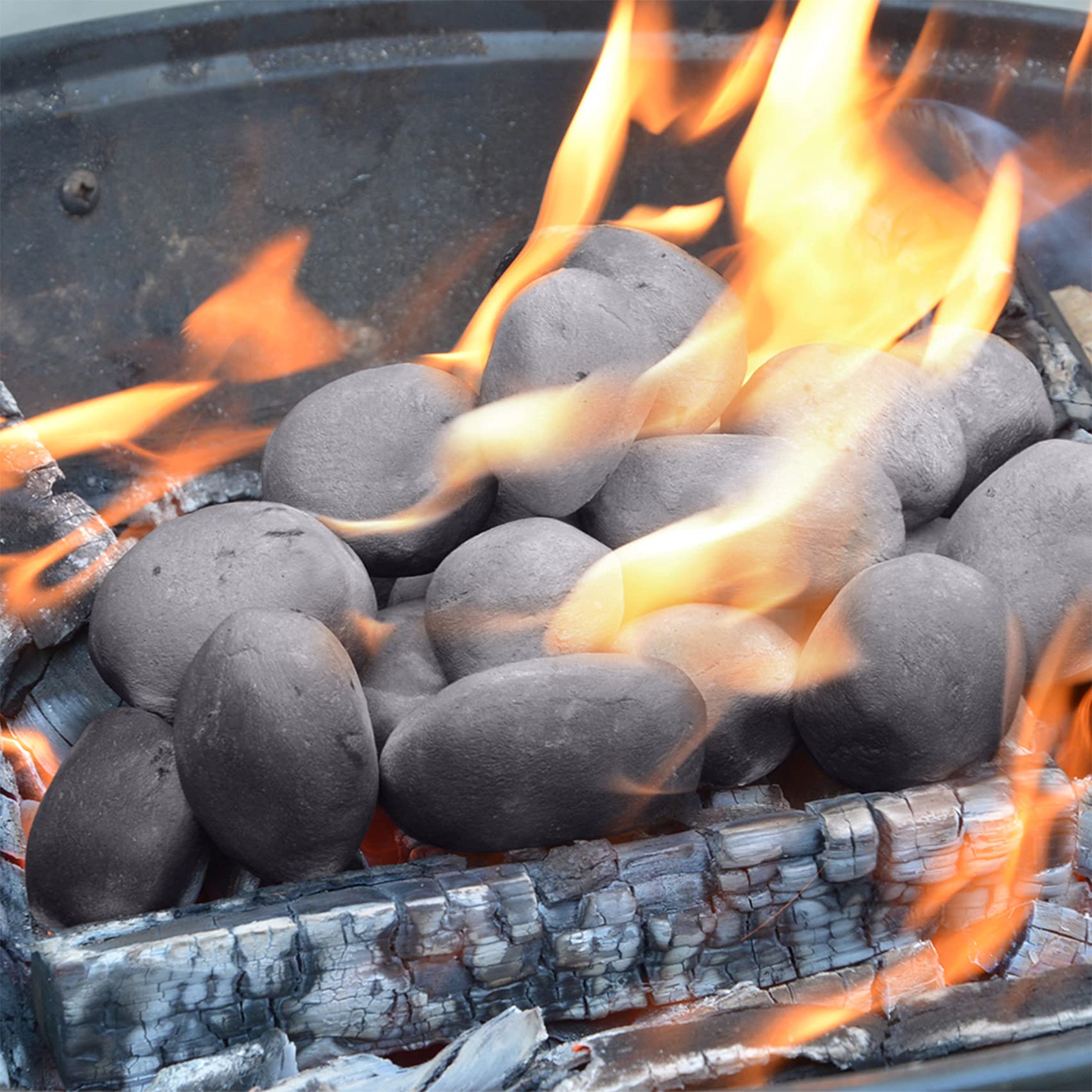 Amazon.com: Stanbroil 24pcs Light Weight Ceramic Fiber Pebble Stones for  Fire Pit and Fireplace - Grey : Arts, Crafts u0026 Sewing