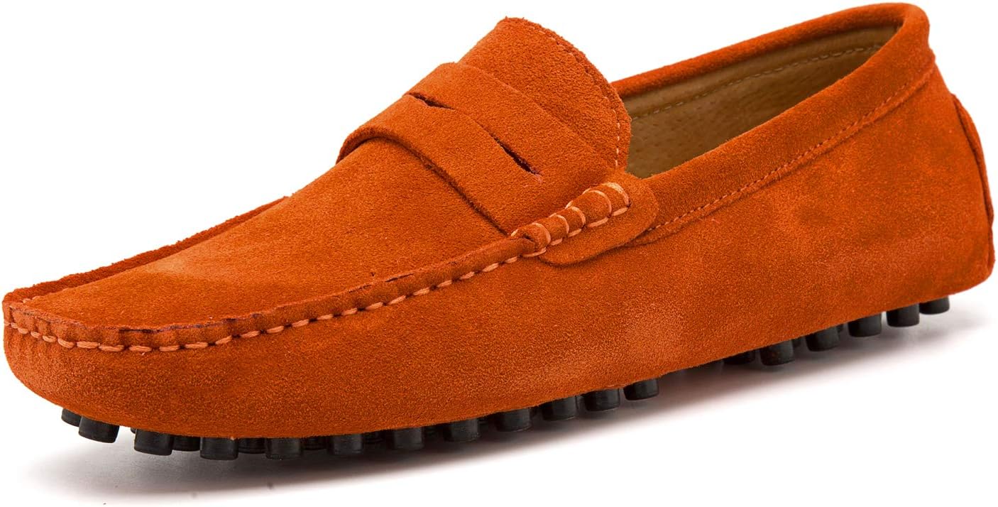 Go Tour Men’s Penny Loafers Moccasin Driving Shoes Slip On Flats Boat Shoes