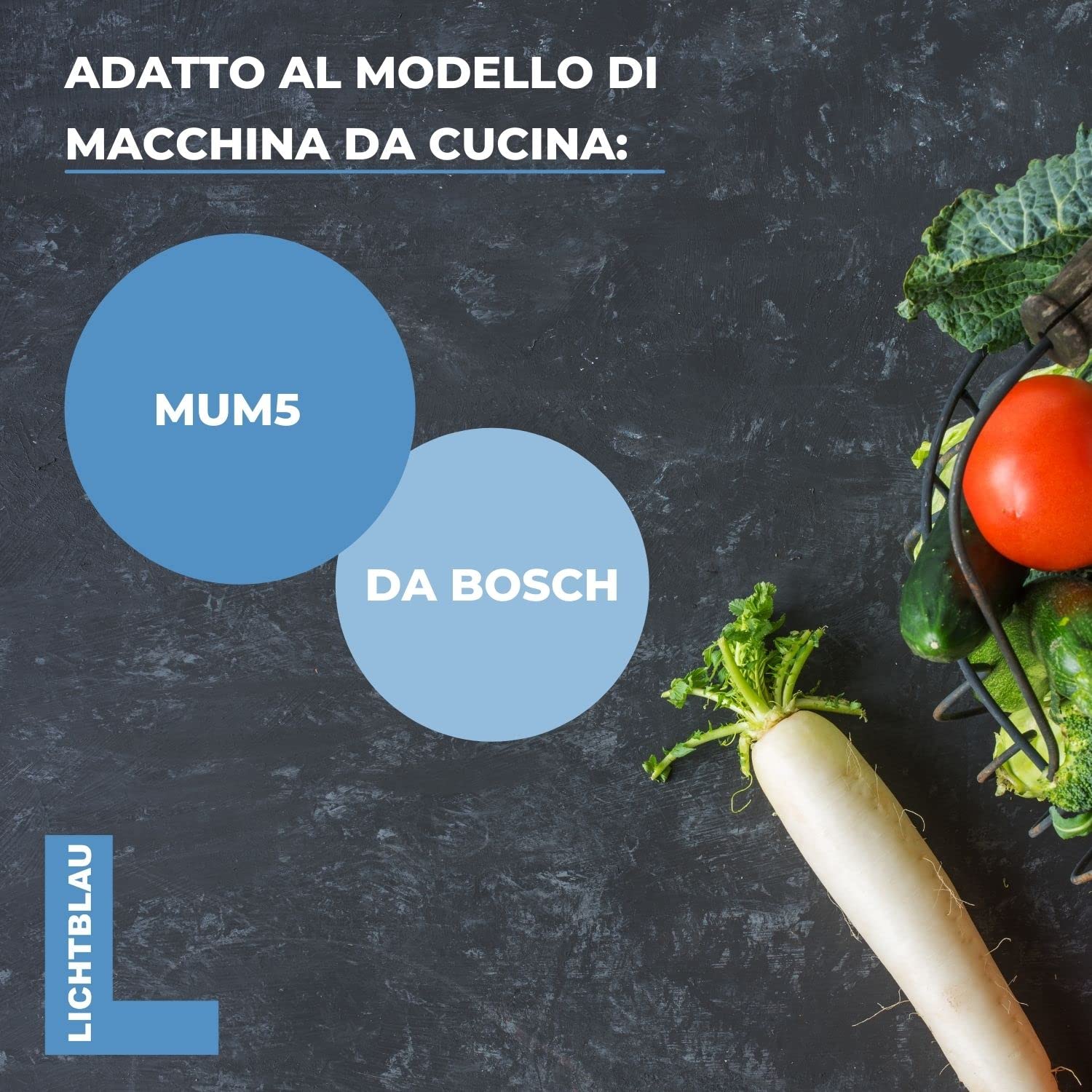 LICHTBLAU lama tritacarne Bosch misura 5 MUM4 MUM5 MFW15 6204949 00620949 lama incrociata ricambio coltello tritacarne accessorio