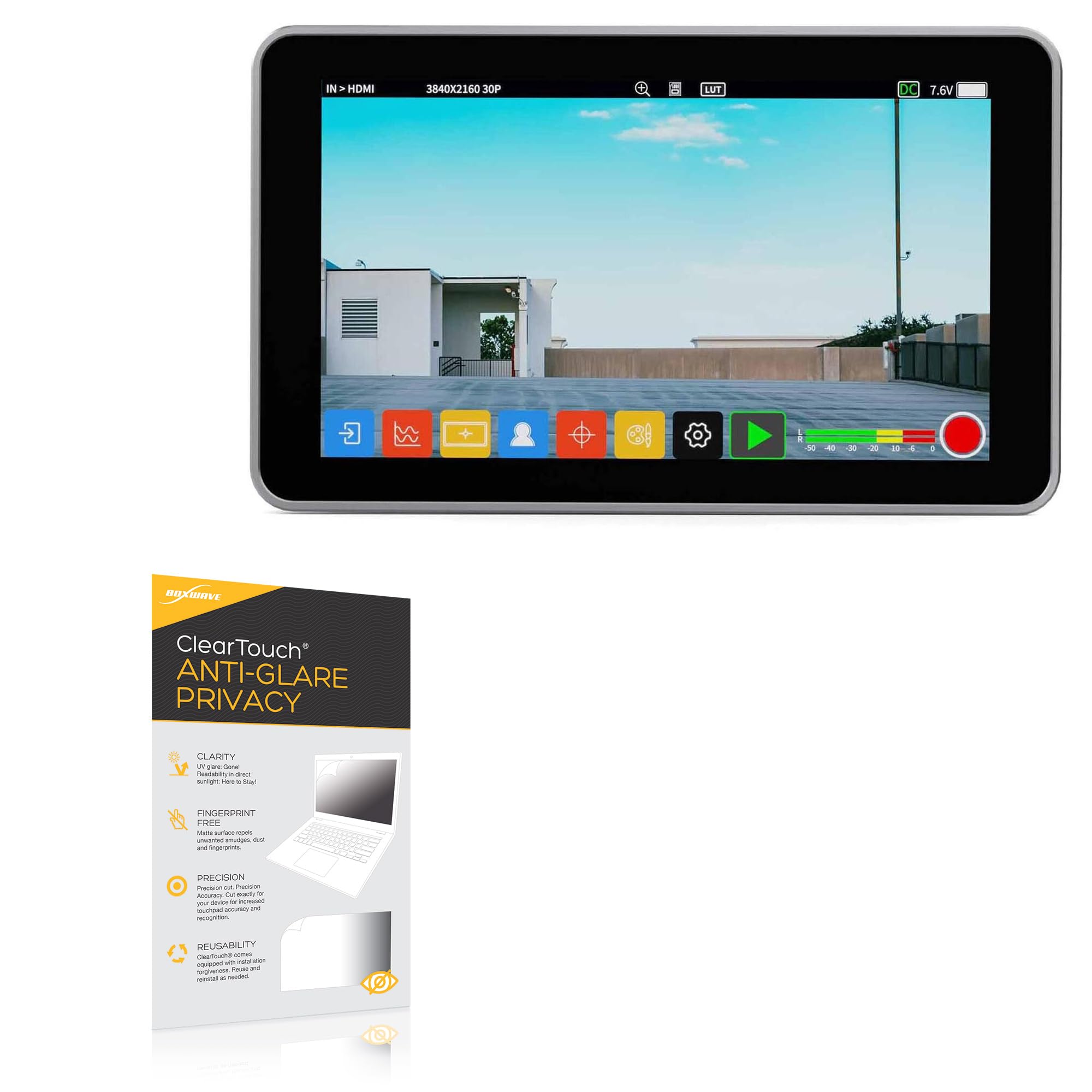 BoxWave Screen Protector Compatible with Shimbol Memory I - ClearTouch Anti-Glare Privacy (2-Pack), Privacy Screen Protector Flexible Film Anti-Glare