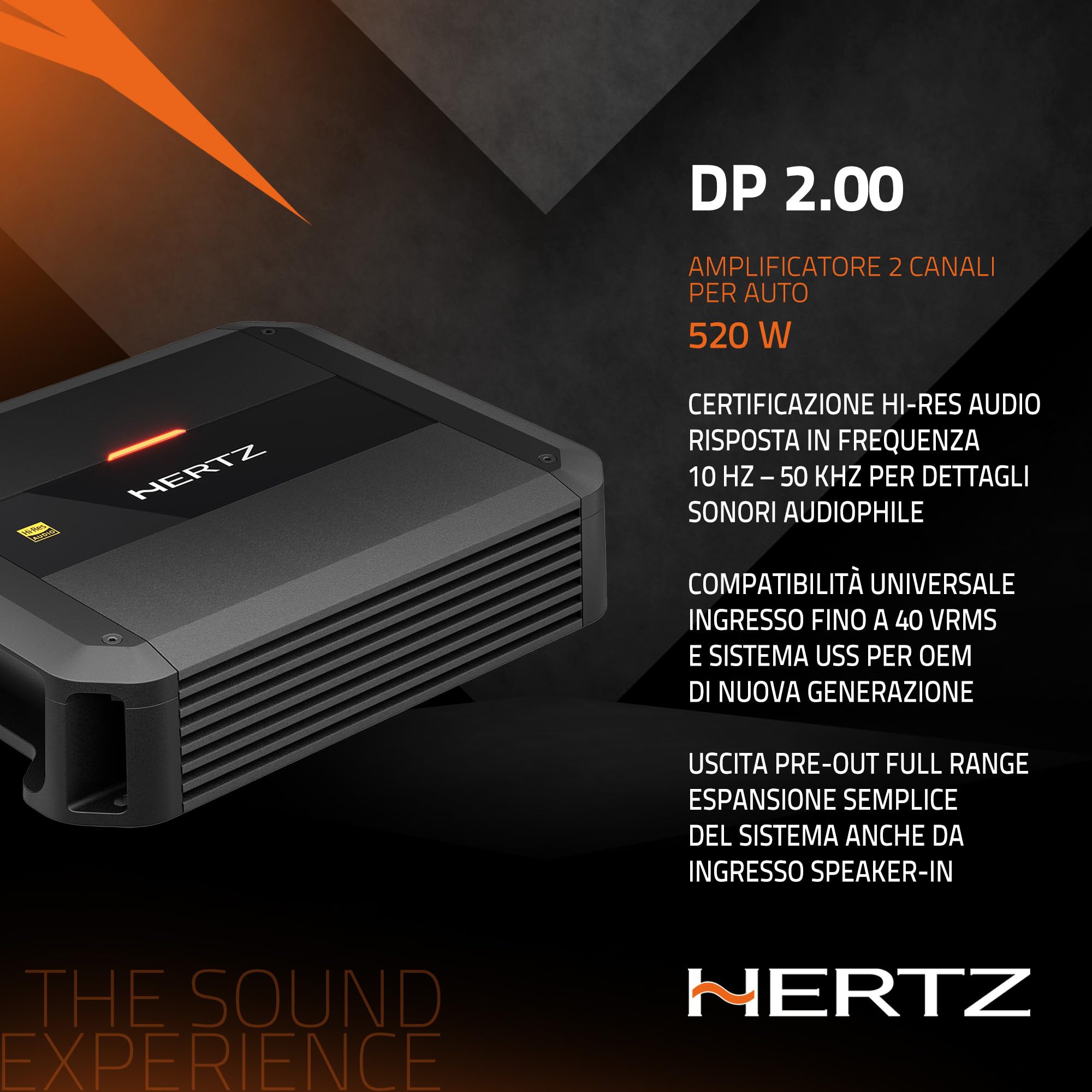 Hertz Bundle DBX 30.3 + DP 2.200 – Sistema Subwoofer Auto 30 cm in Box Reflex + Amplificatore 2 Canali Classe AB, 4 Ohm, Bassi Potenti e Dinamici