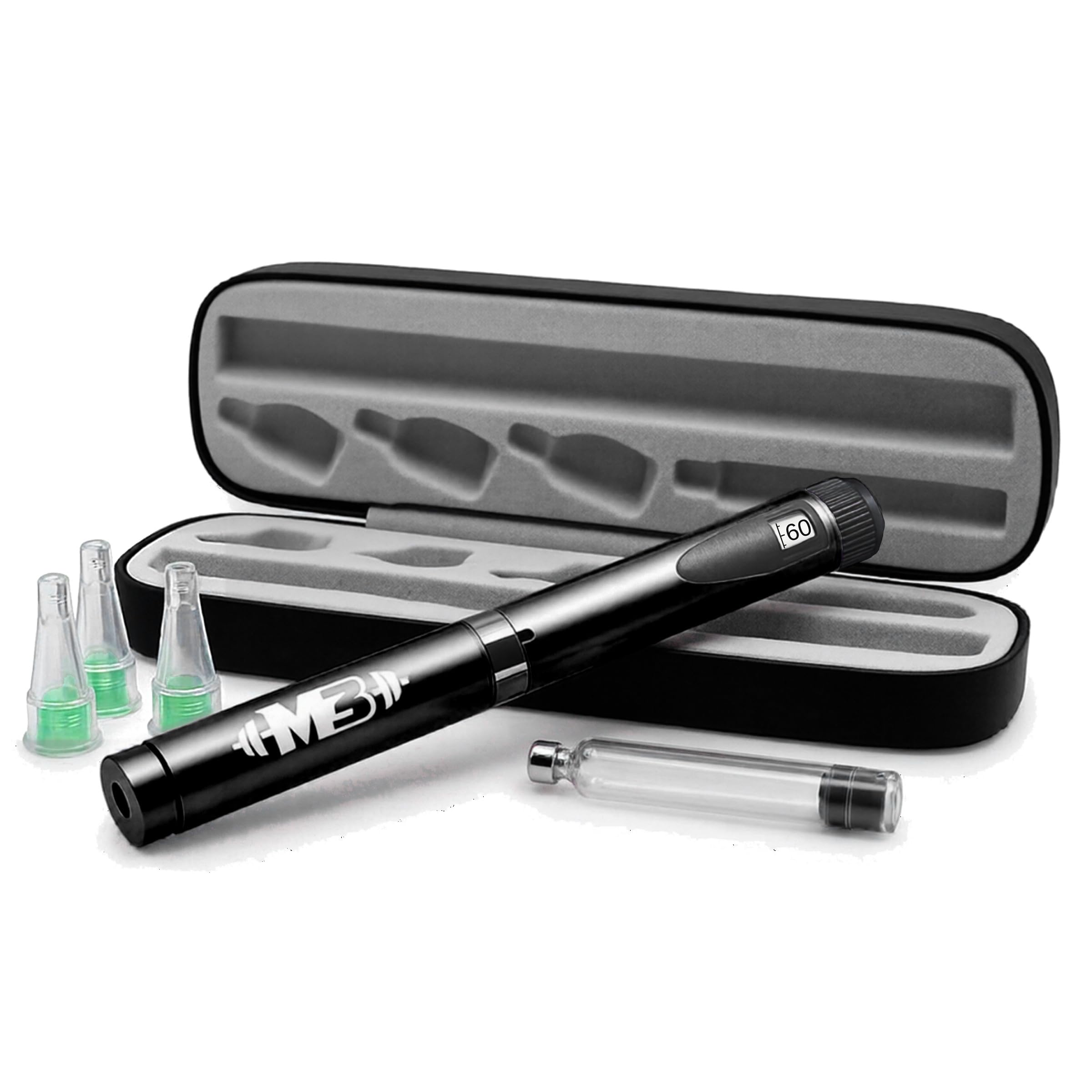 M3Gear Metal Reusable Peptide Pen Kit – 60-Unit Precision Dial, 3 mL Glass Cartridge, 3 Pen Tips & Hard Case – 6 Piece Kit (Silver) — Amazon image 16