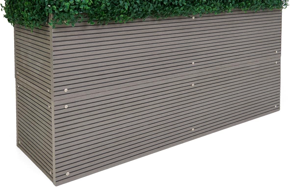 Displays2go 41" w x 72" h Faux Boxwood Hedge Panel, Weatherproof Design & UV Resistant - Green (FDFFDTL1)