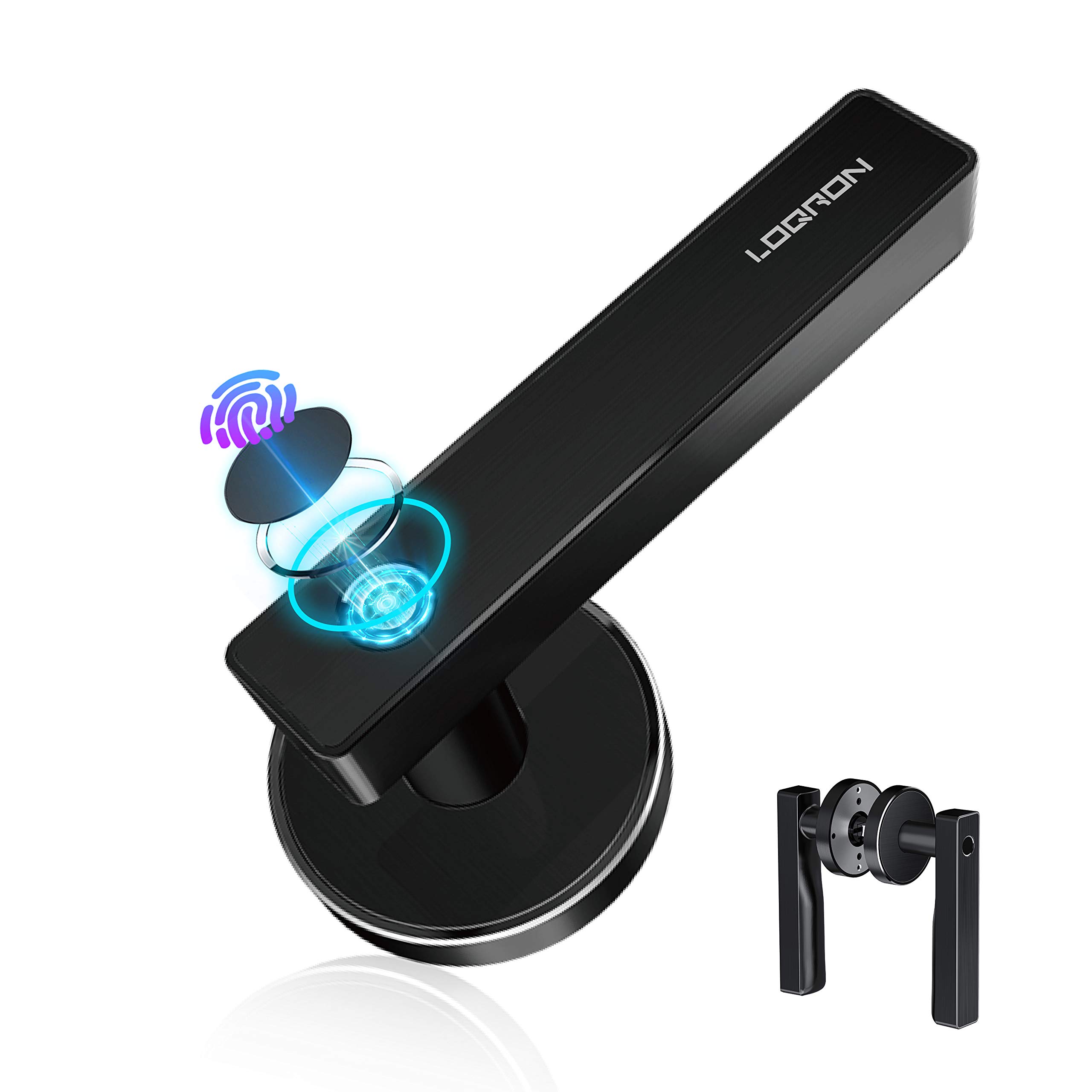 Buy LOQRON Keyless Entry Fingerprint Door Lock Smart with Reversible