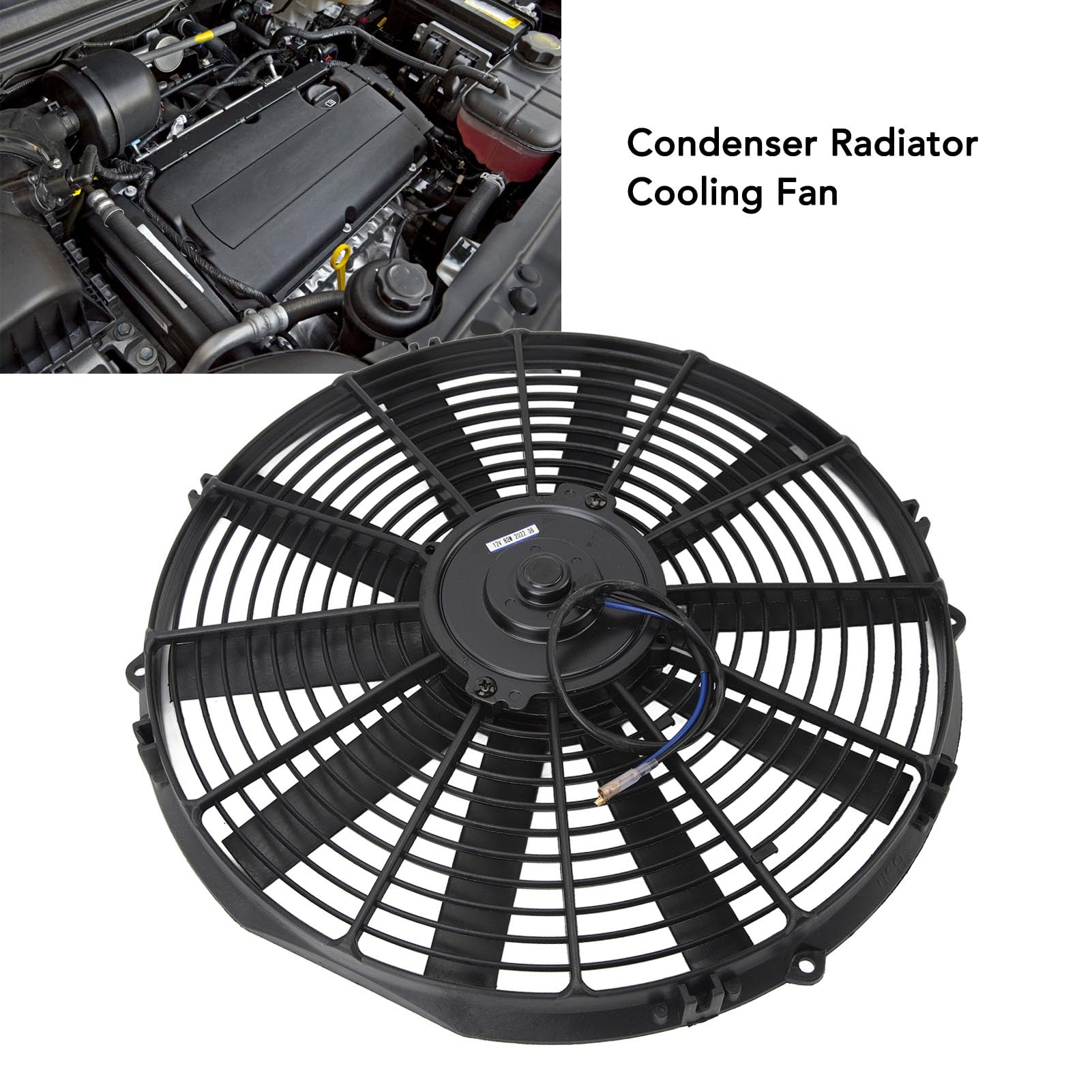 Amazon.co.jp: 15 インチ 12V コンデンサー ラジエーター冷却ファン  