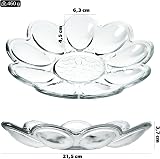 KADAX Glass Serving Platter for Nine Deviled Eggs, Transparent Eggs Holder for Easter Breakfast, Elegant Tray for Boiled Eggs, Decorative Egg Plate - 2