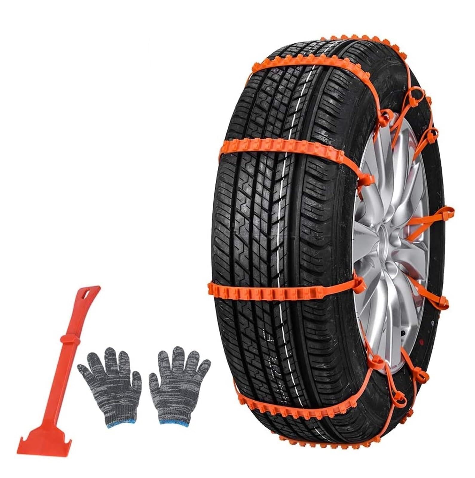 Chaîne de neige portable contre le blocage hivernal pneu 165 mm-295 mm 10x