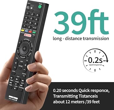 Universal Replacement Remote for Sony tv remote control, Compatible with All Sony Televisions (LCD, LED,), Televisions Remote Control RMT-TX100U- No Setup Required