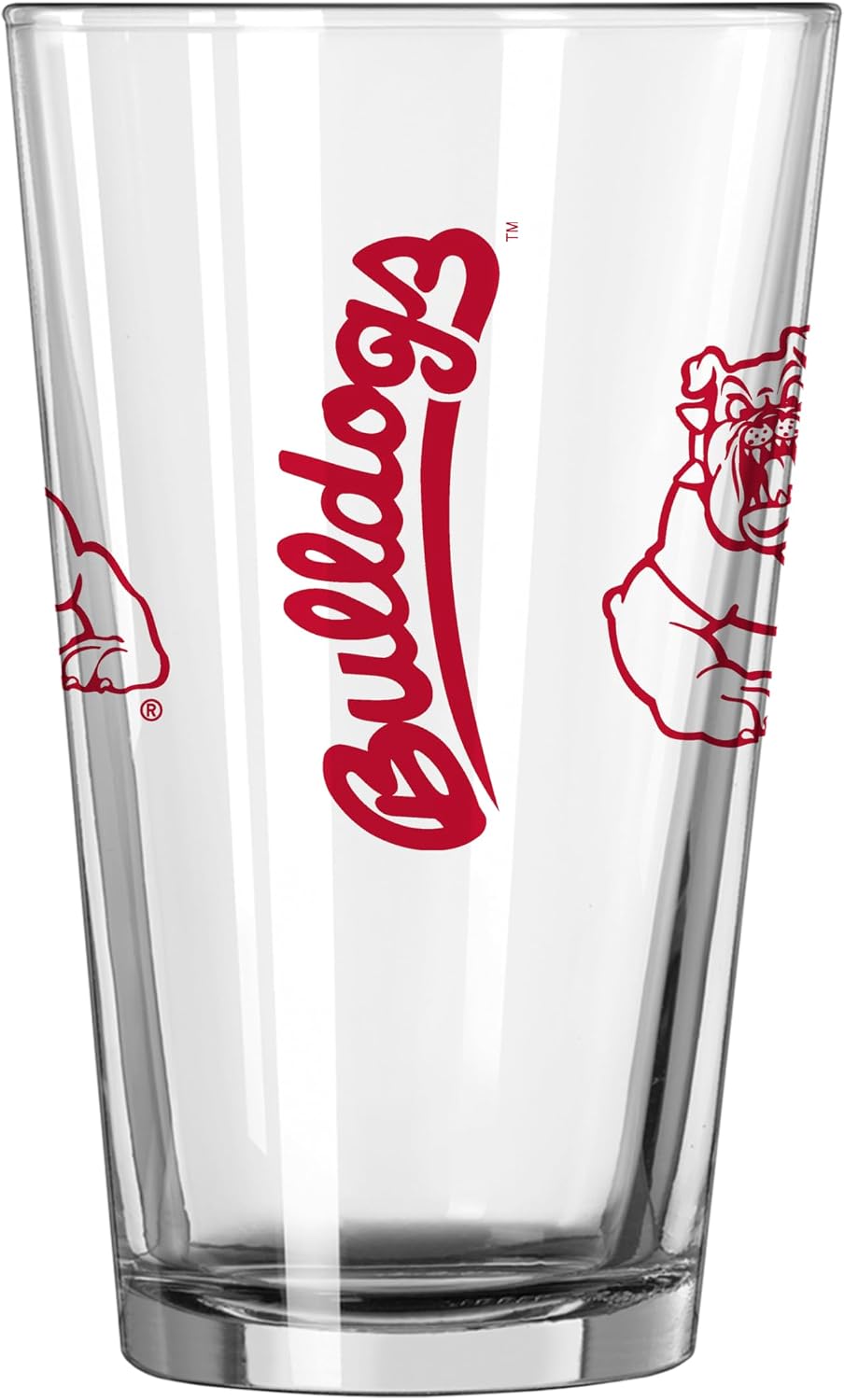 Logo Brands NCAA 16 oz Pint Glass - Durable Glass With Bold Team Color– Chip-Resistant Rim Drinkware For Fans, Tailgates, Home Bars & Everyday Use