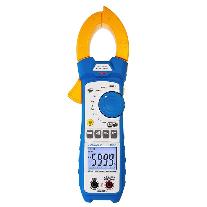 PeakTech P 1635 Stromzange, Kriechstromzange und Leckstromzange, mit 1 mA Auflösung und NCV, 1 Stück, P 1635