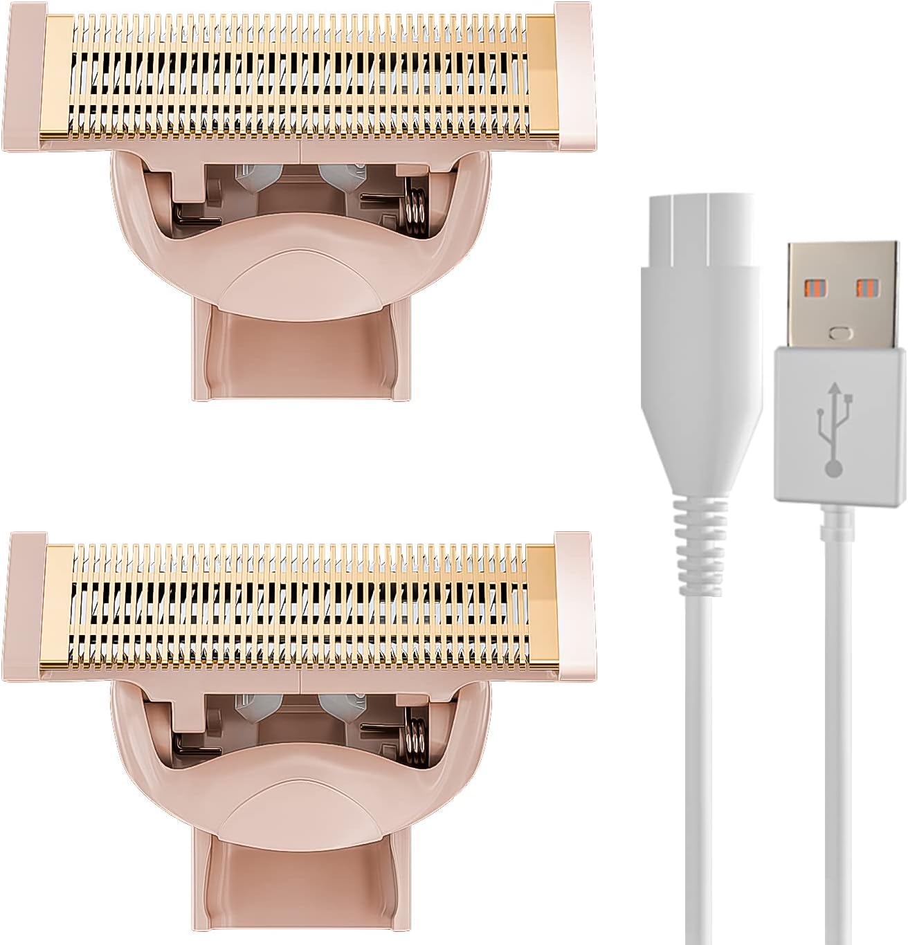 Razor Replacement Heads Compatible with Flawless Nu Razor, Body Replacement Head with Charger