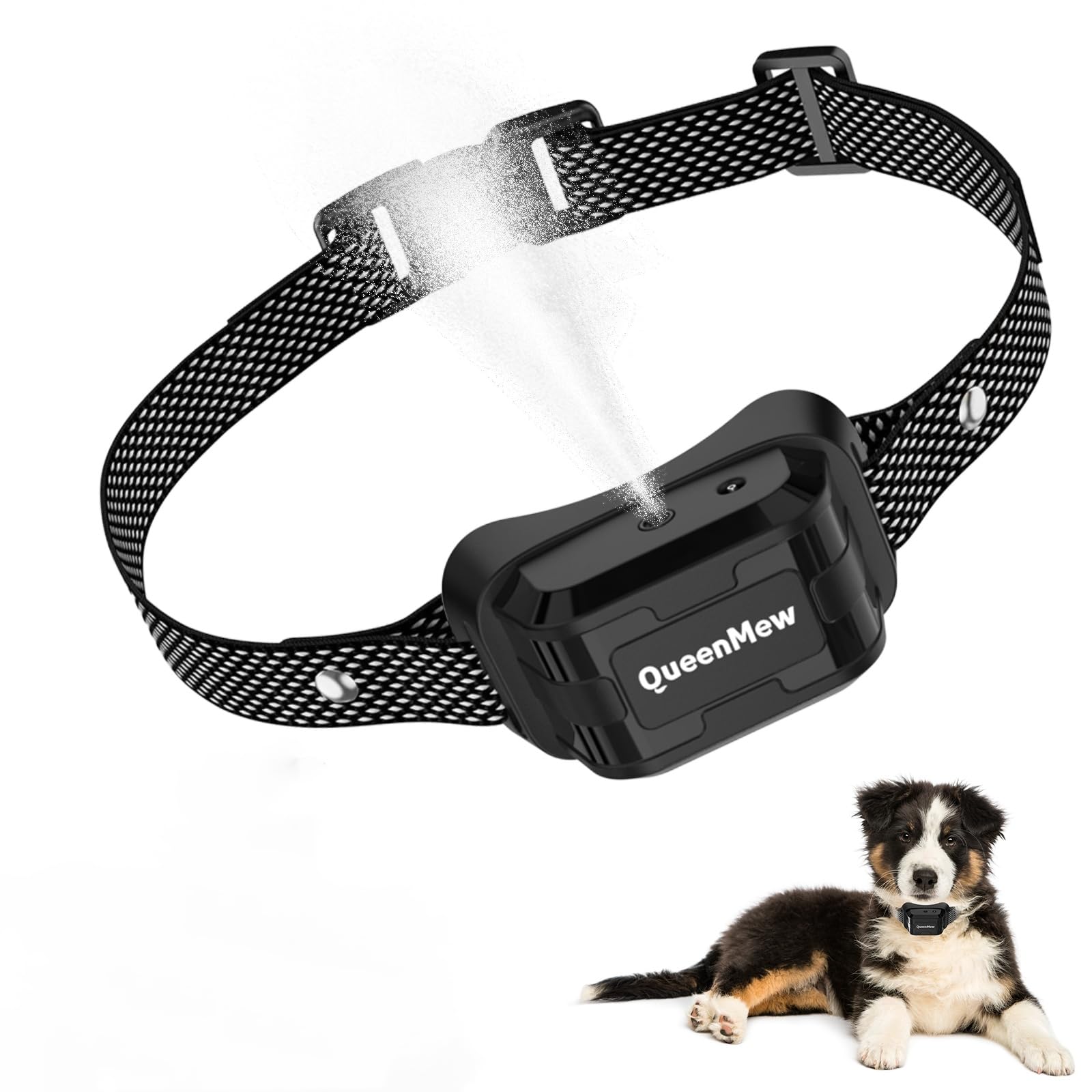 Collare Antiabbaio per Cani, Auto Collare Antiabbaio, Antiabbaio per Cani con 3 Livelli Sensibilità e Spruzzo Regolabili, Collare Anti Abbaio per Cani con 2 Cinghie per Cani di Piccola Grande Taglia