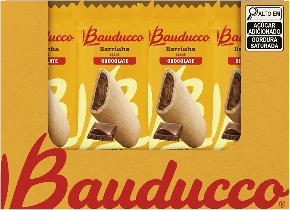 Display Barrinha de Chocolate Bauducco 25g - 20 unidades