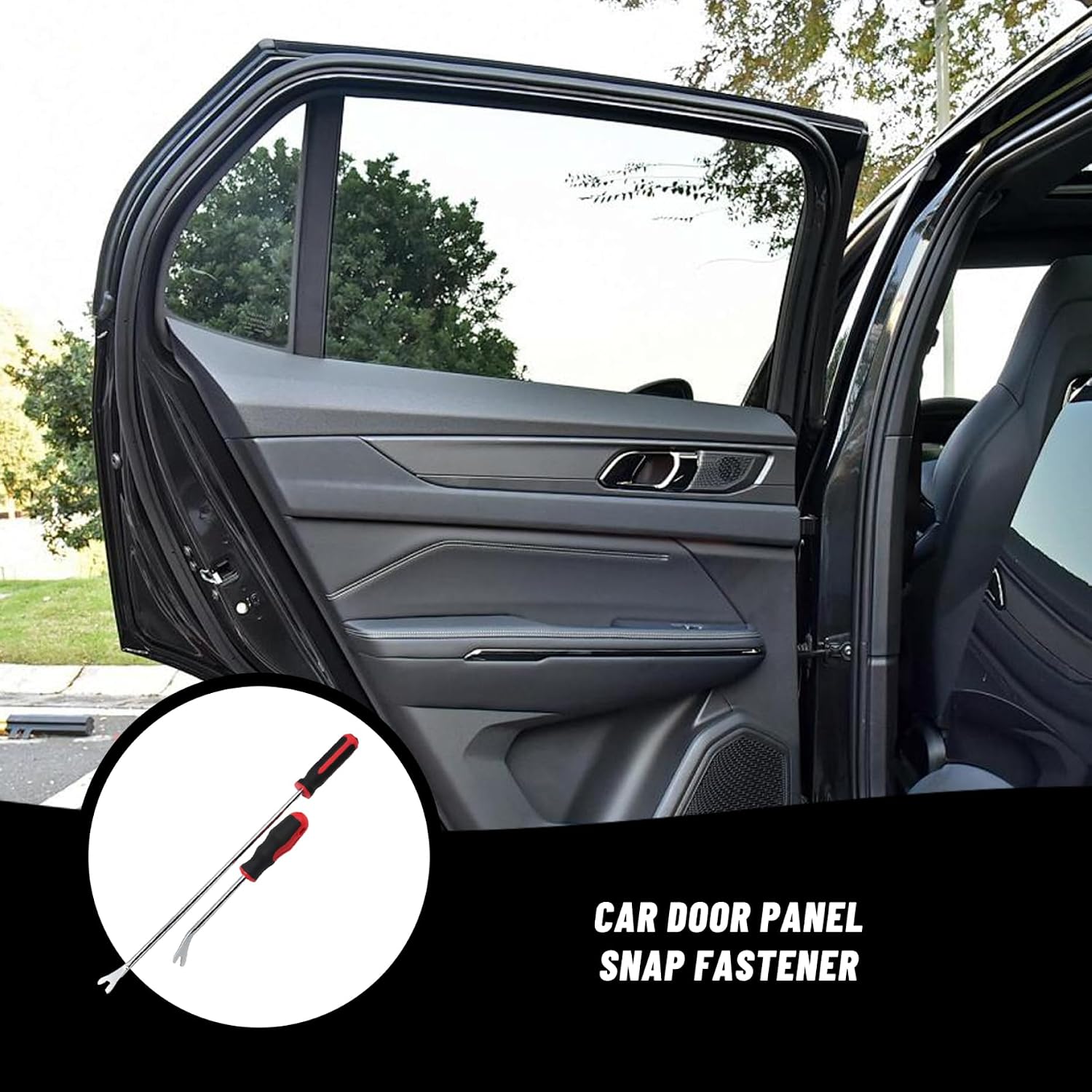 2Pcs Car Clip Remover Tool Metal Auto Trim Removal Tool with Comfort Handle Non-Slip for Car Repair