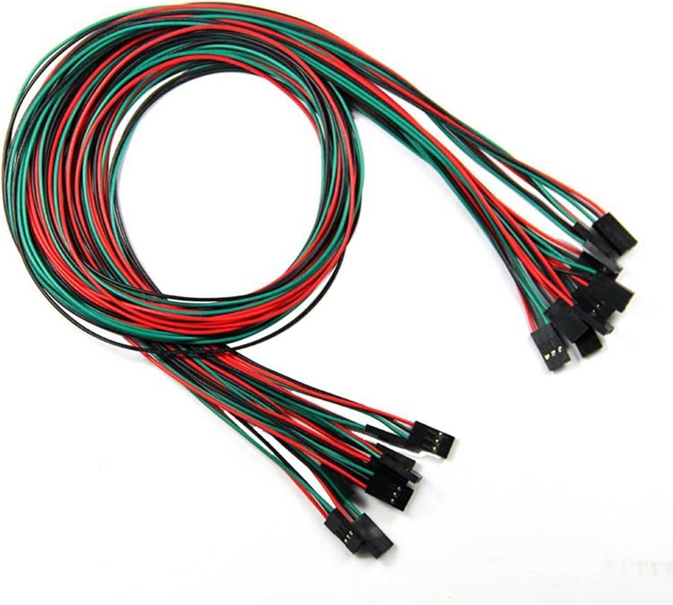 10 pcs/lot 70cm 3 Pin Female to Female Jumper Wire Dupont Cable designed for connecting components in 3D printers for Arduino main boards and module sensors