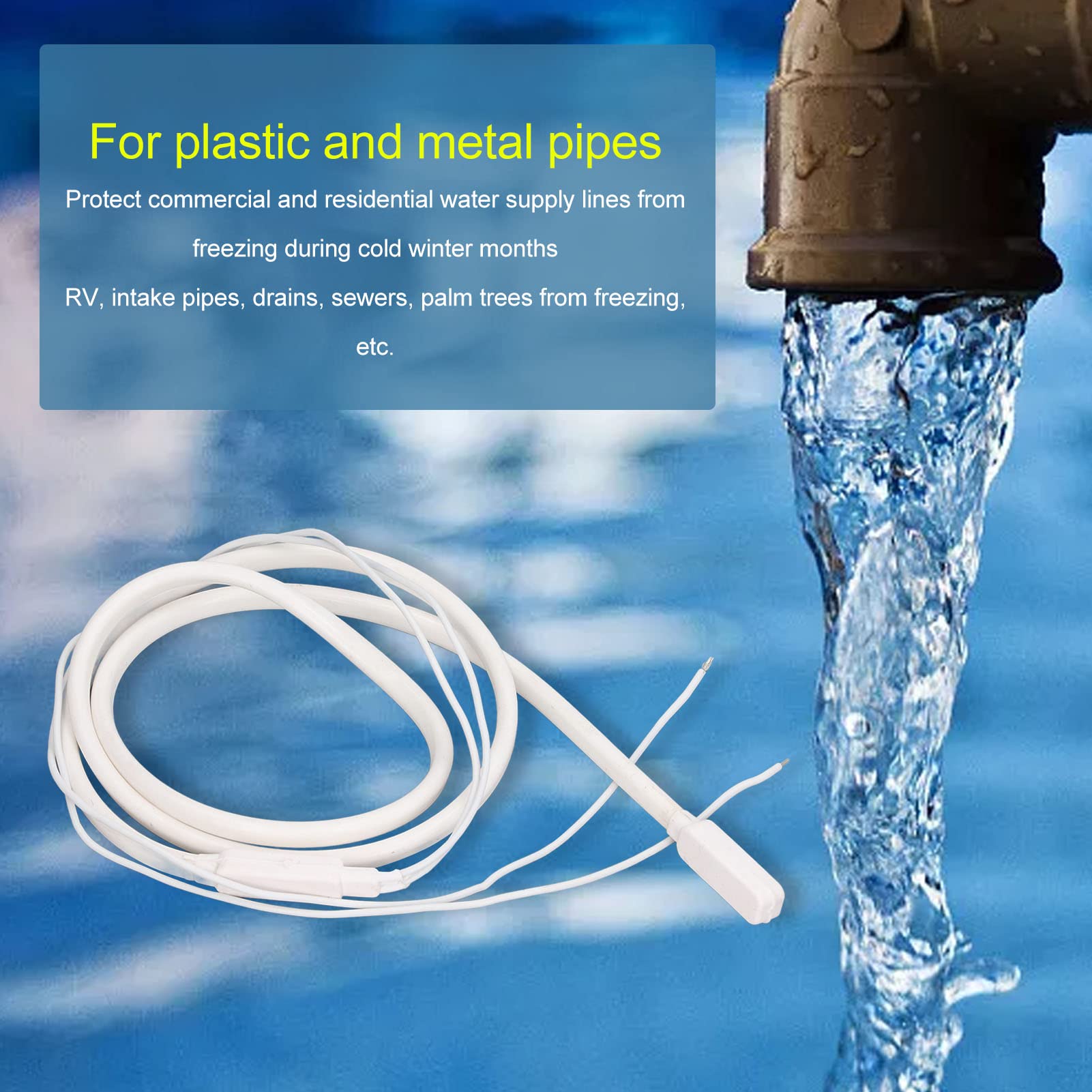 Omabeta Self Regulating Heat Trace Cable, 40W Pipe Heat Cable Water Freeze Protection - Image 3