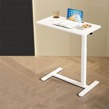 JSDMBD C Shaped End Table Couch Tables That Slide Under Small Side Table for Small Spaces Foldable and Reversible, Liftable Design, Suitable for Living Room, Bedroom, Balcony and Other Spaces