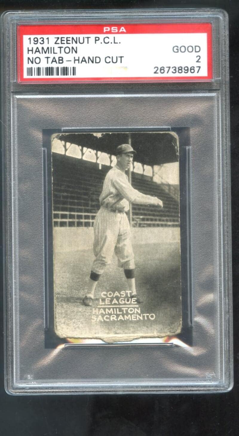 1931 Zeenut Zeenuts Clarence Hamilton PSA 2 Graded Baseball Card Pacific Coast League PCL P.C.L. Sacramento Senators