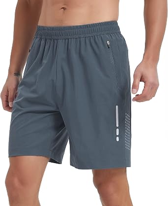 Mens Athletic Running Shorts Quick Dry Workout Gym Shorts 7" Lightweight Sports Active Training Tennis Hiking Shorts