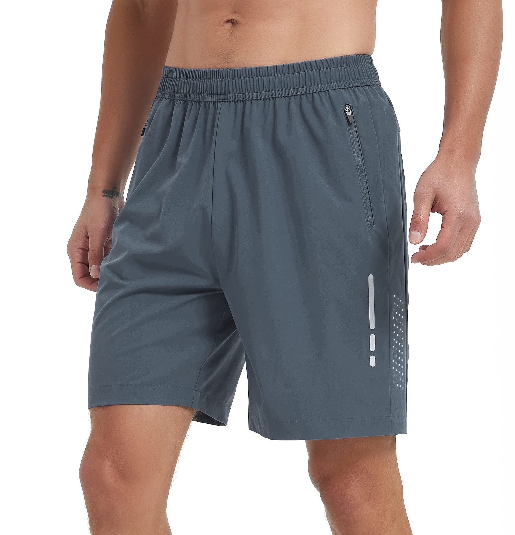 Men's Athletic Running Shorts Quick Dry Workout Gym Shorts 7" Lightweight Sports Active Training Tennis Hiking Shorts