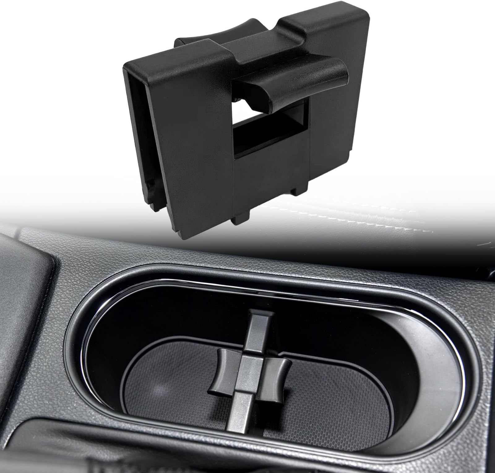 Center Console Cup Holder Insert Divider fit for Subaru Outback 2010 2011 2012 2013 2014 Year and Forester 2014 2015 2016 2017 2018 2019 Year, Replace 92118AJ001, 92118AJ000