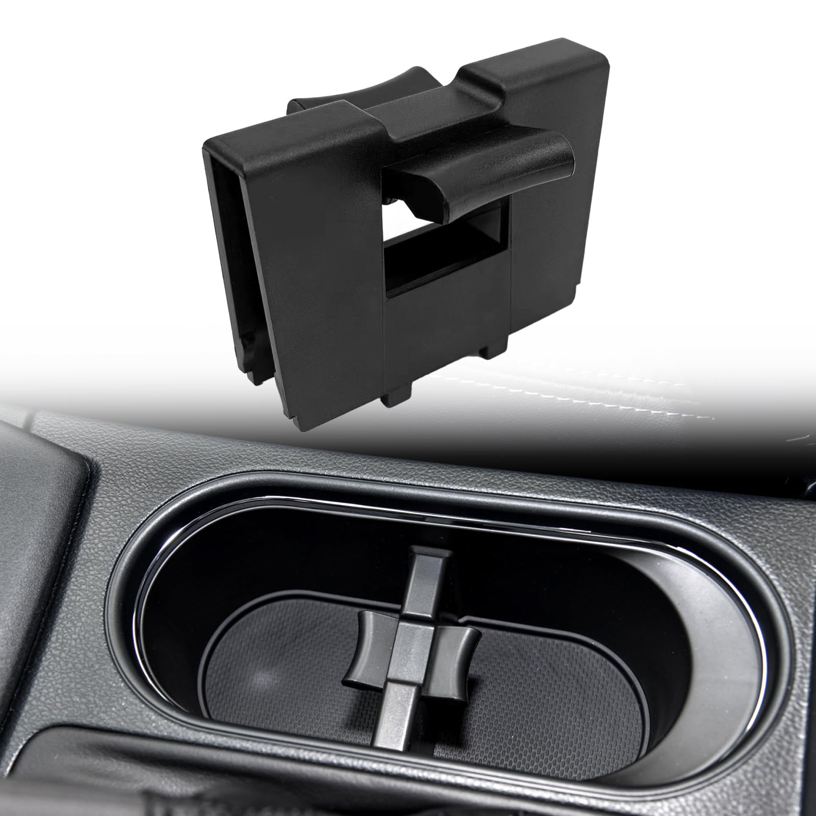 Center Console Cup Holder Insert Divider fit for Subaru Outback 2010 2011 2012 2013 2014 Year and Forester 2014 2015 2016 2017 2018 2019 Year, Replace 92118AJ001, 92118AJ000