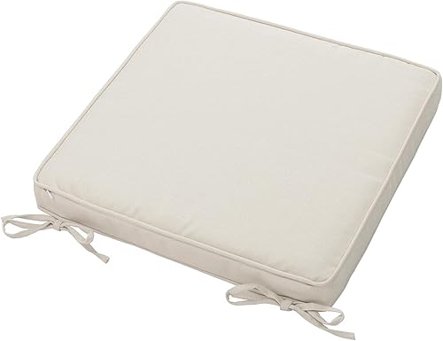 Miniatura 7 de Magpie Fabrics Cojín cuadrado impermeable para silla para interiores y exteriores, 18 x 18 x 2.5 pulgadas, paquete de 2, cojines de asiento