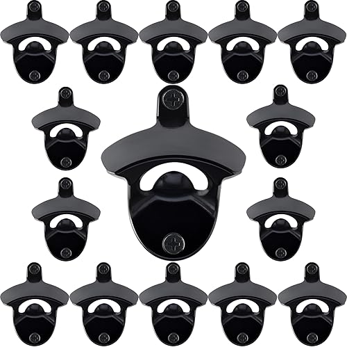 Miniatura 10 de Abridor de cerveza de montaje en pared, bronce antiguo, vintage, acero inoxidable, abrebotellas, montaje de regalo para poste Bronce antiguo,Cobre